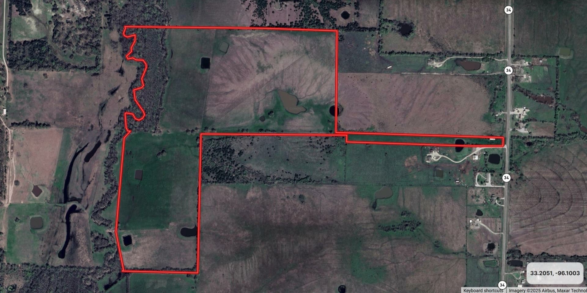 114.67 acres in Hunt County