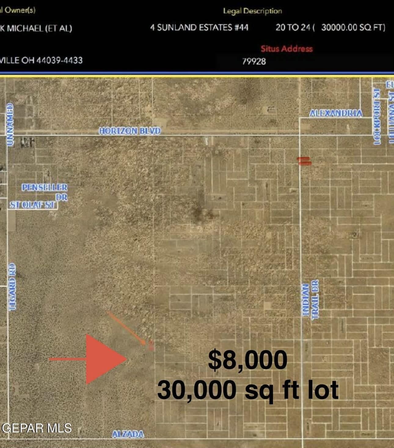0.69 acres in El Paso County