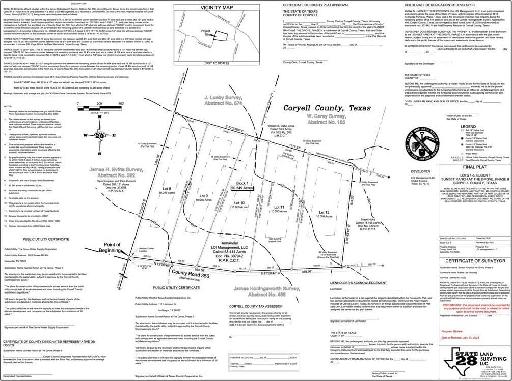 10 acres in Coryell County