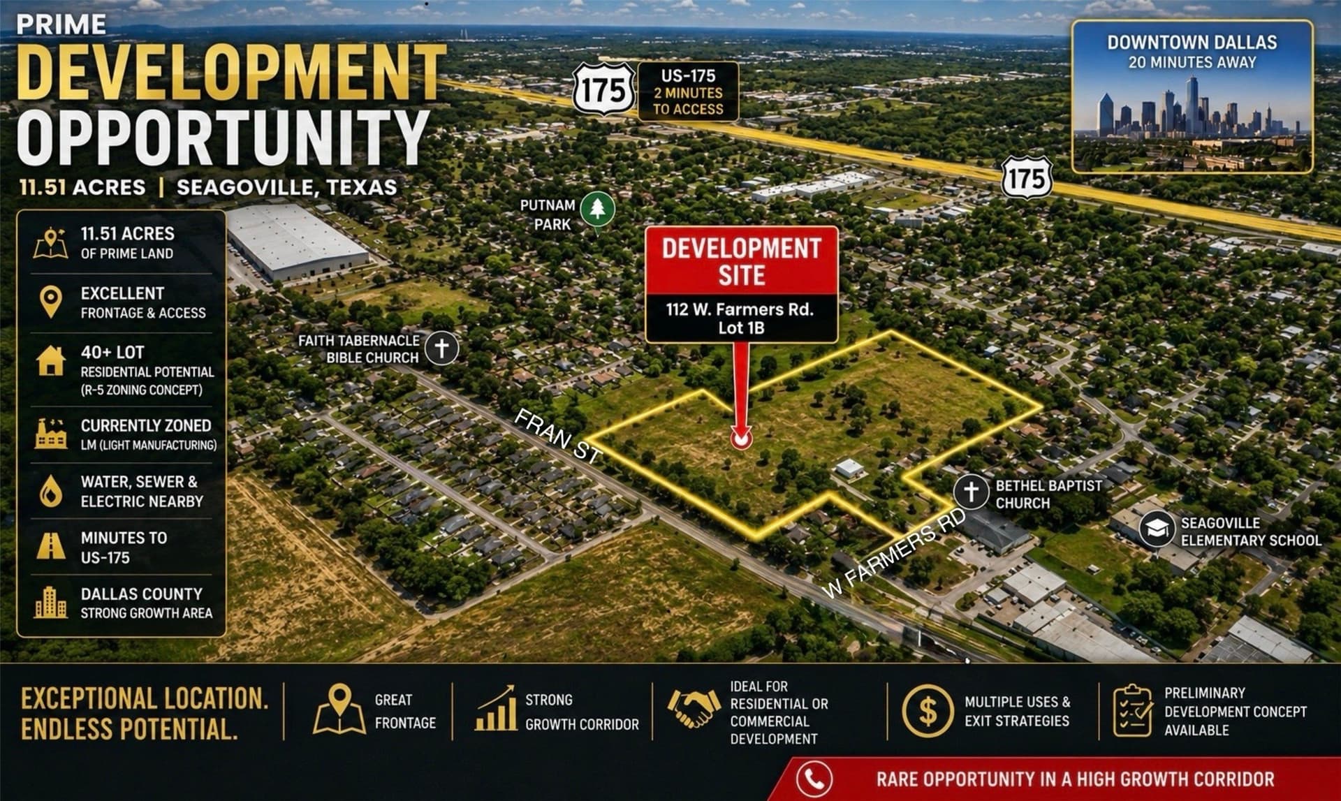 11.46 acres in Dallas County