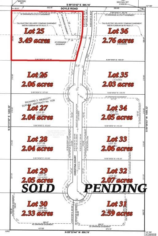 3.12 acres in Denton County