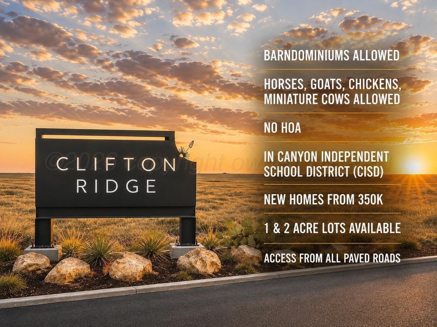 2 acres in Randall County