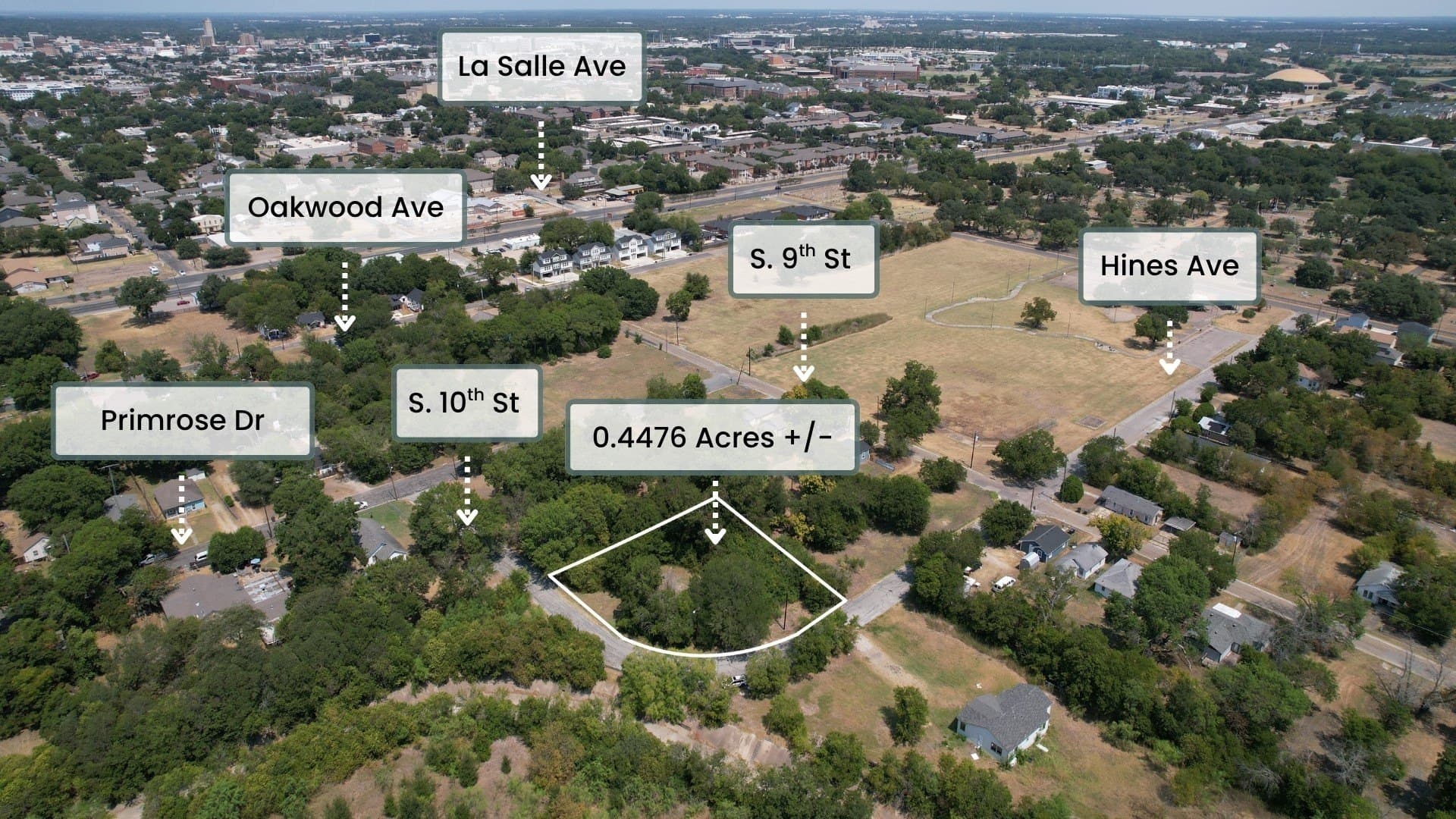 0.1 acres in McLennan County