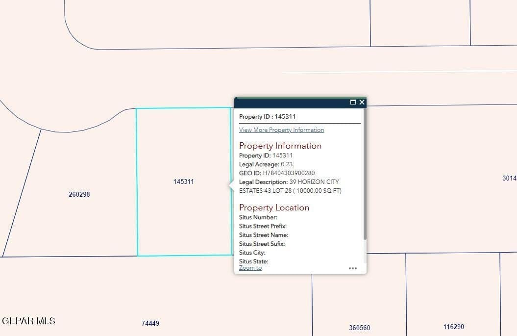 0.23 acres in El Paso County