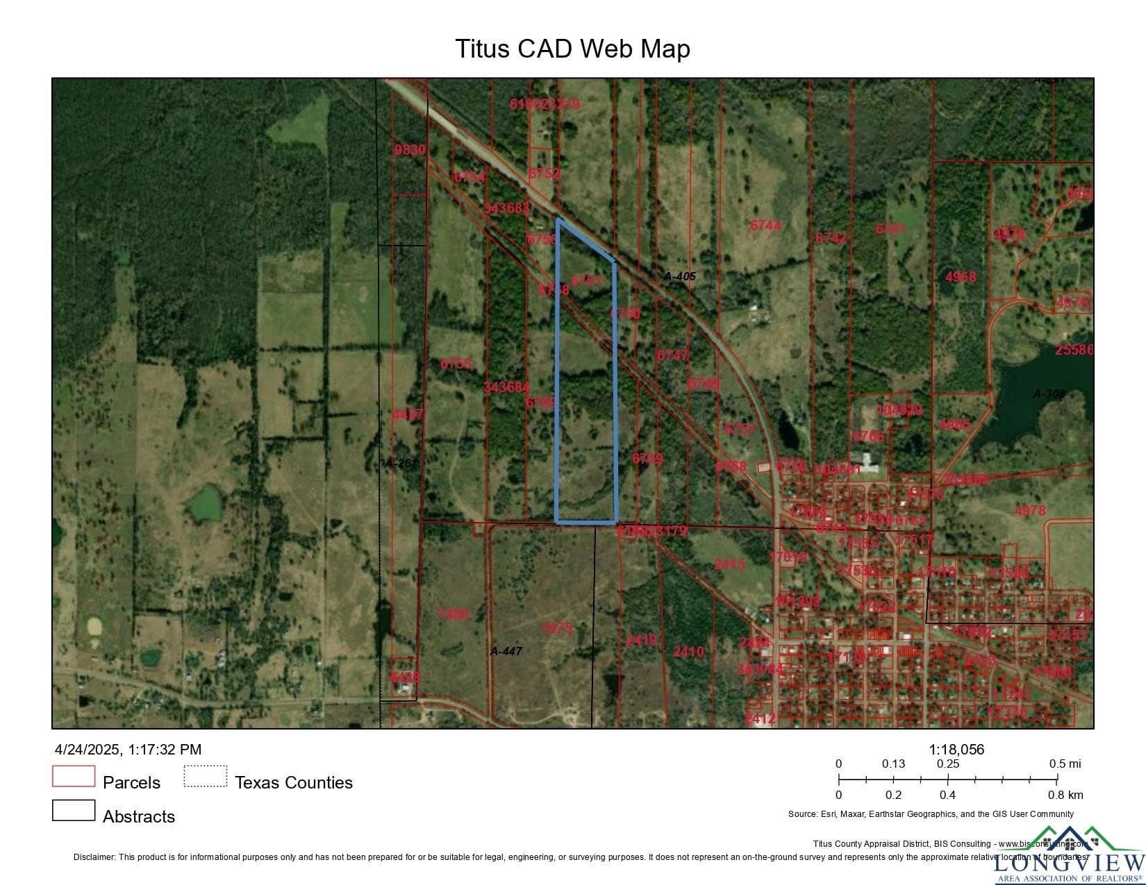 52.63 acres in Titus County