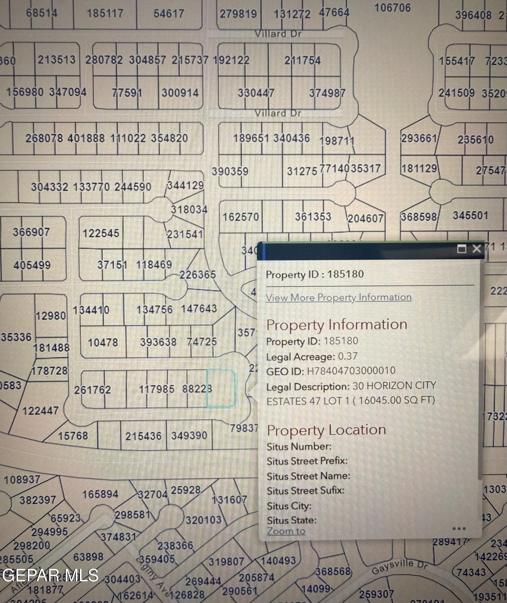 0.37 acres in El Paso County