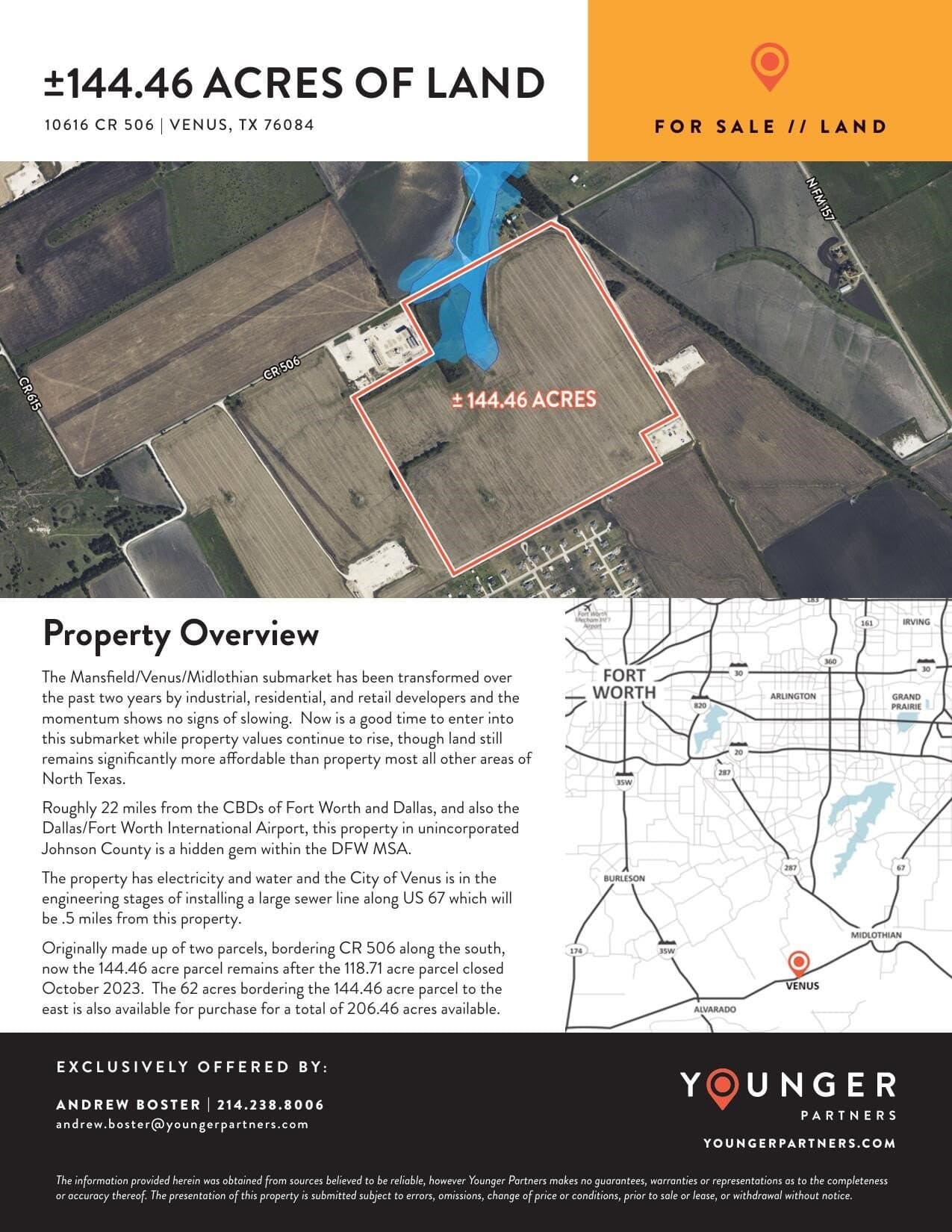 144.46 acres in Johnson County