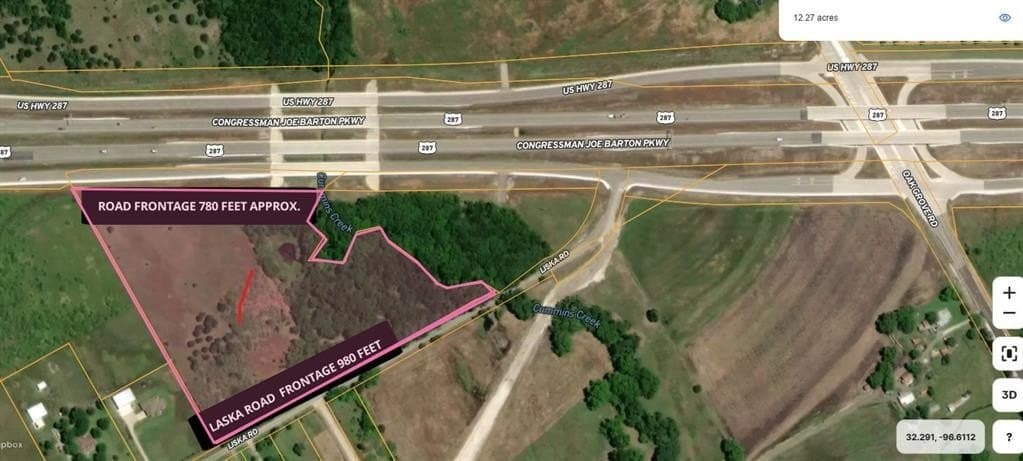 12.13 acres in Ellis County