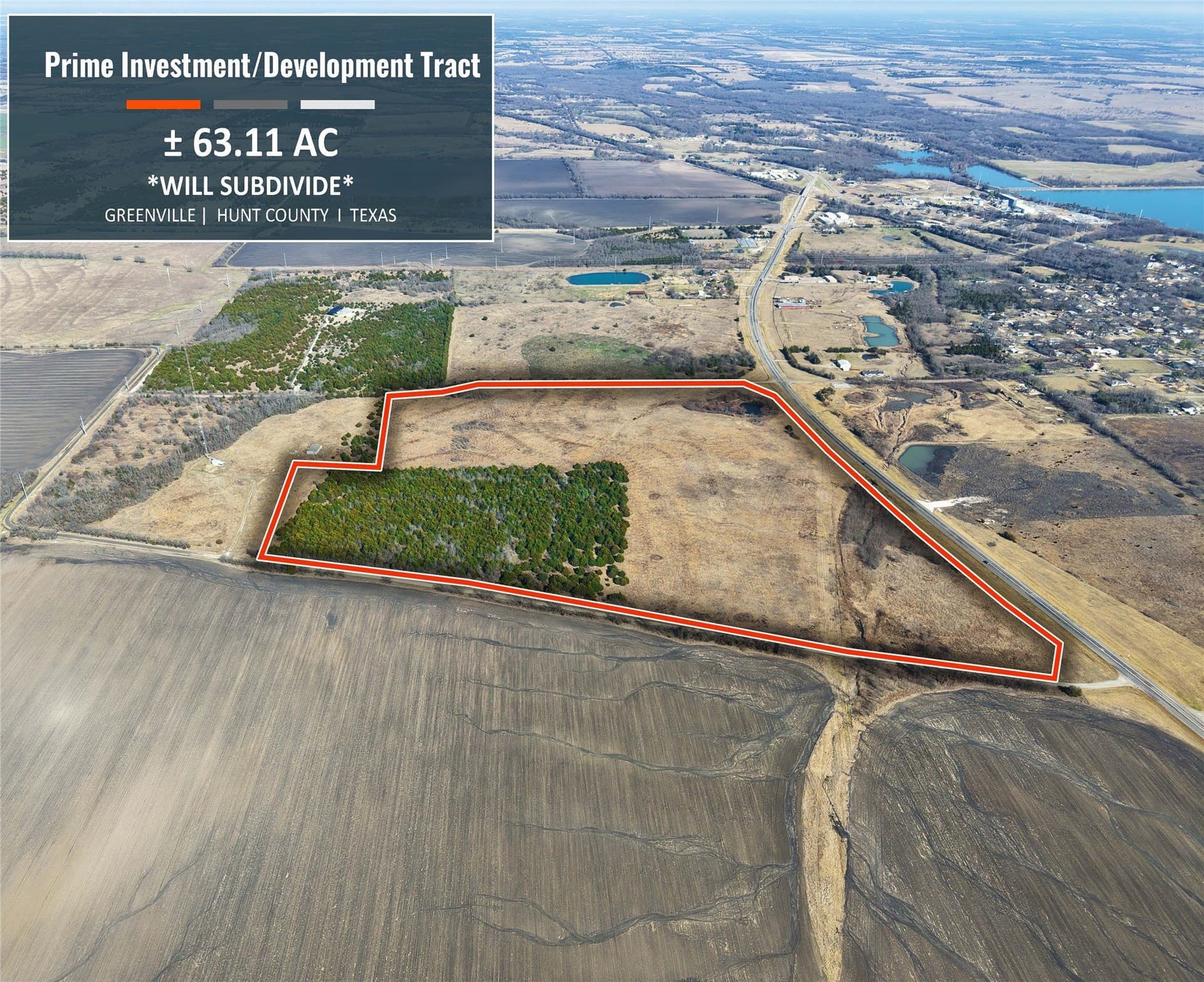 63.11 acres in Hunt County