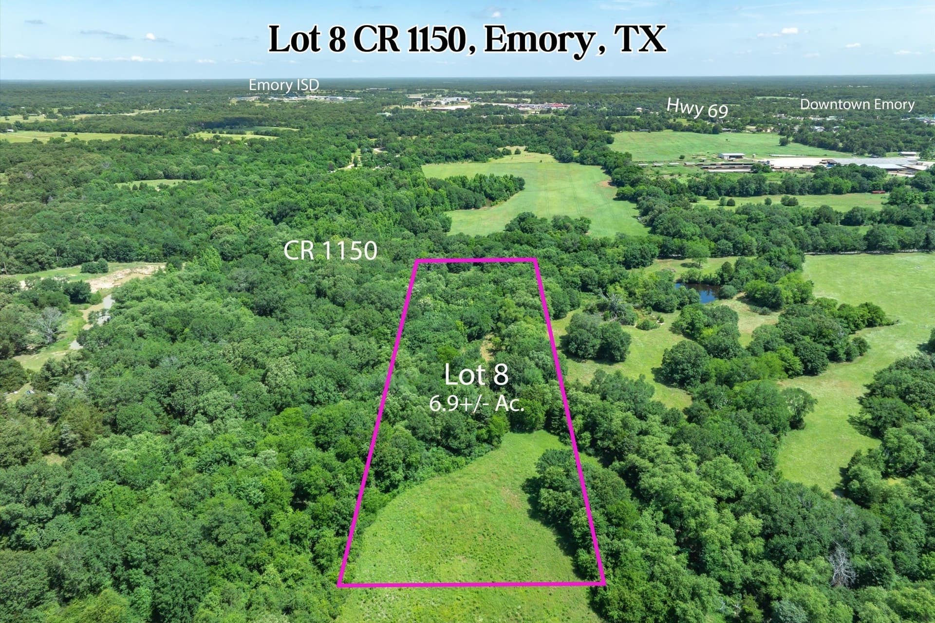 6.91 acres in Rains County