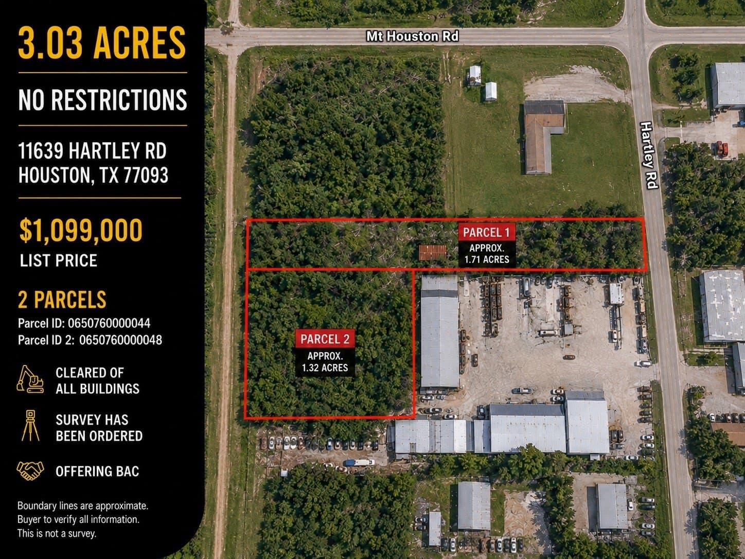 3.03 acres in Harris County