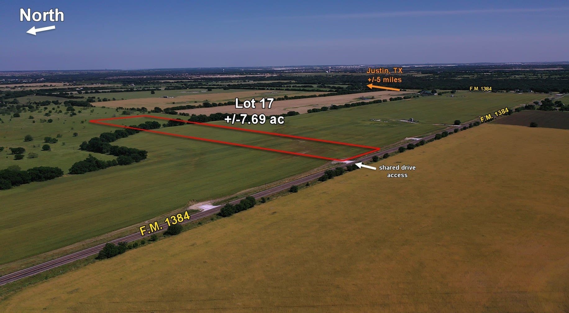 7.69 acres in Denton County