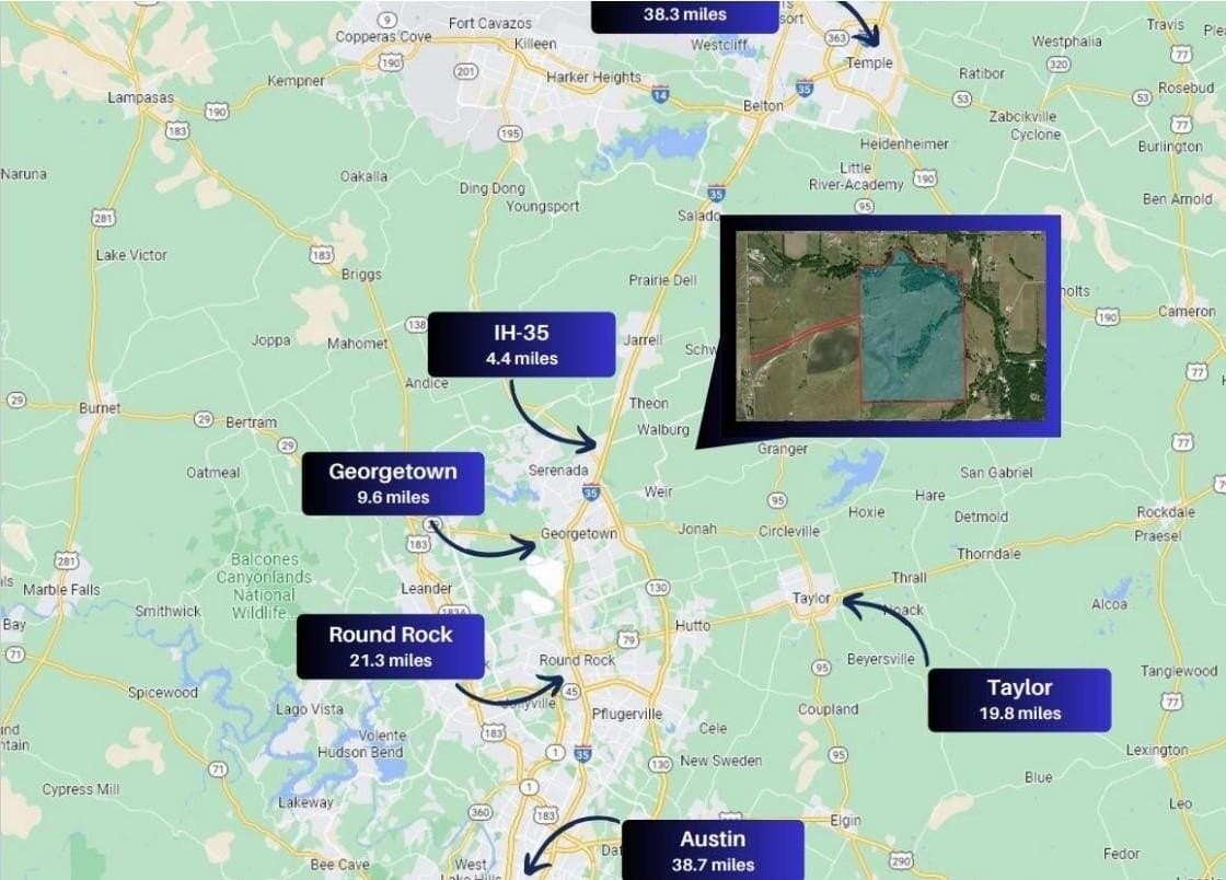 250.07 acres in Williamson County featured view