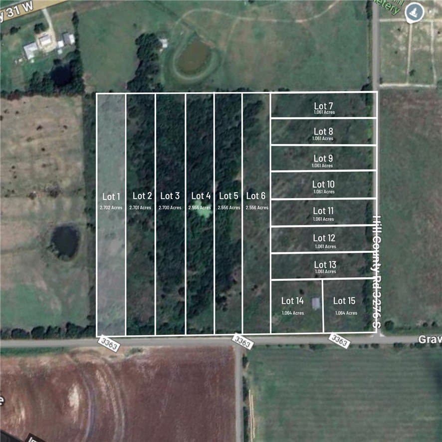 2.7 acres in Hill County