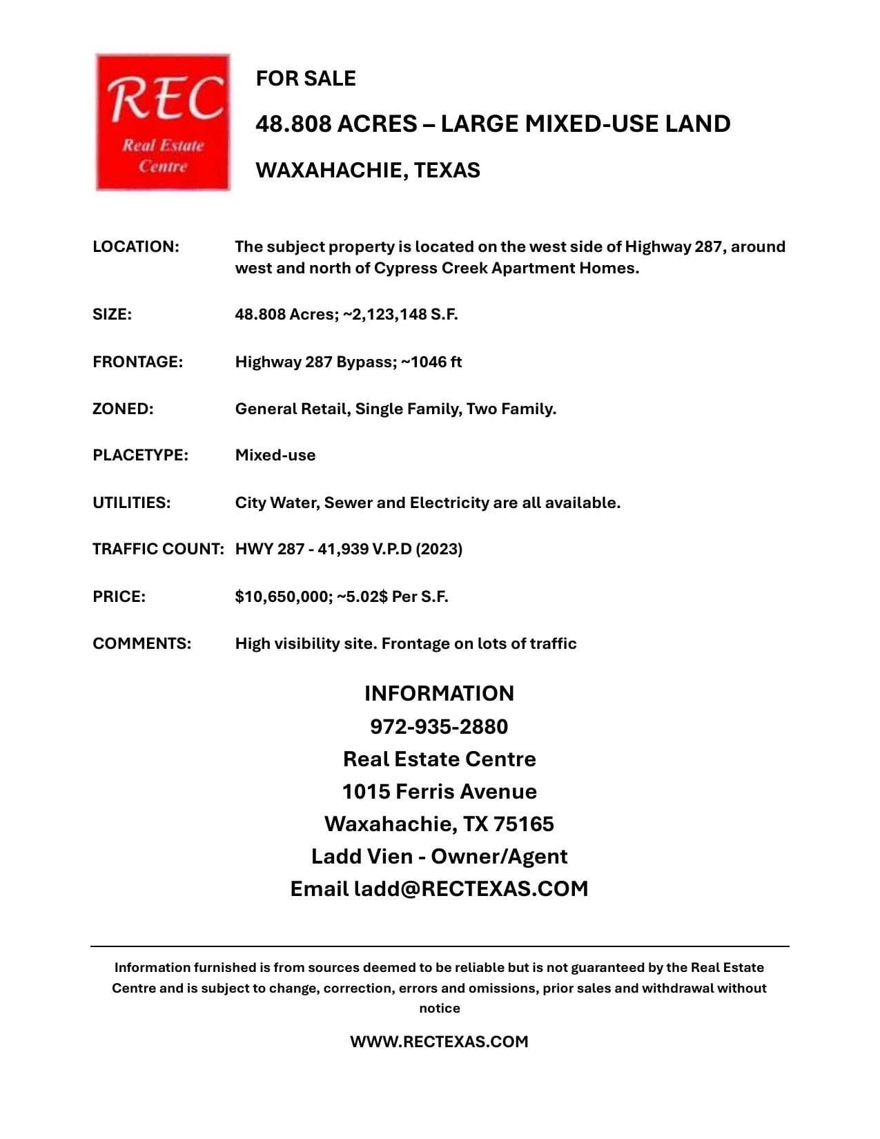 48.81 acres in Ellis County