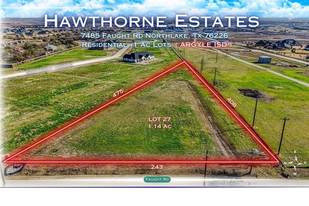 1.14 acres in Denton County