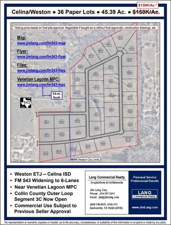 45.39 acres in Collin County