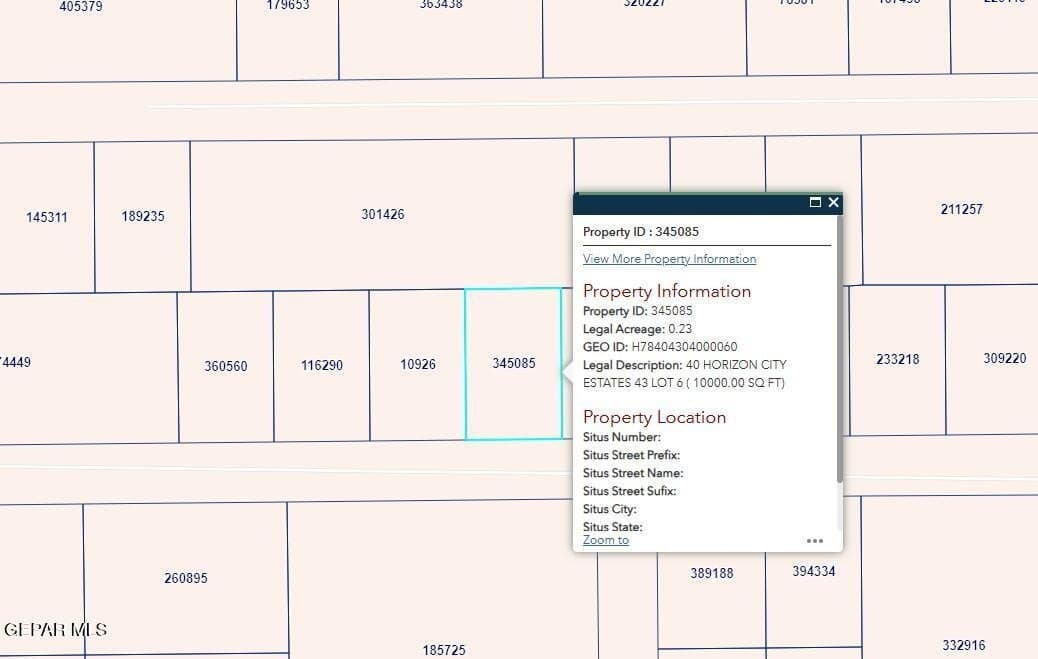 0.23 acres in El Paso County