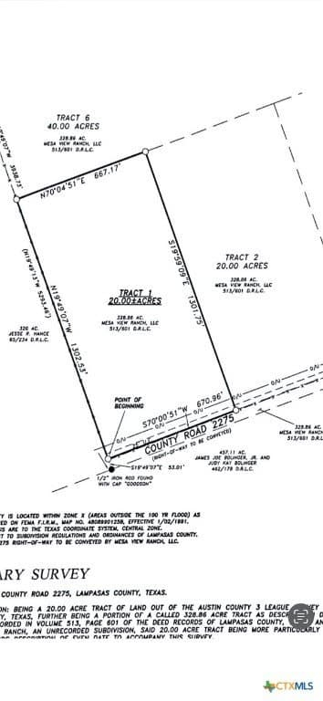 20 acres in Lampasas County featured view