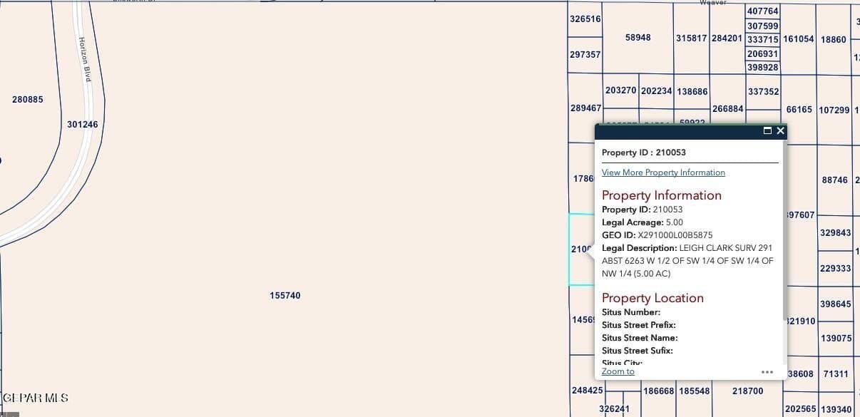 5 acres in El Paso County