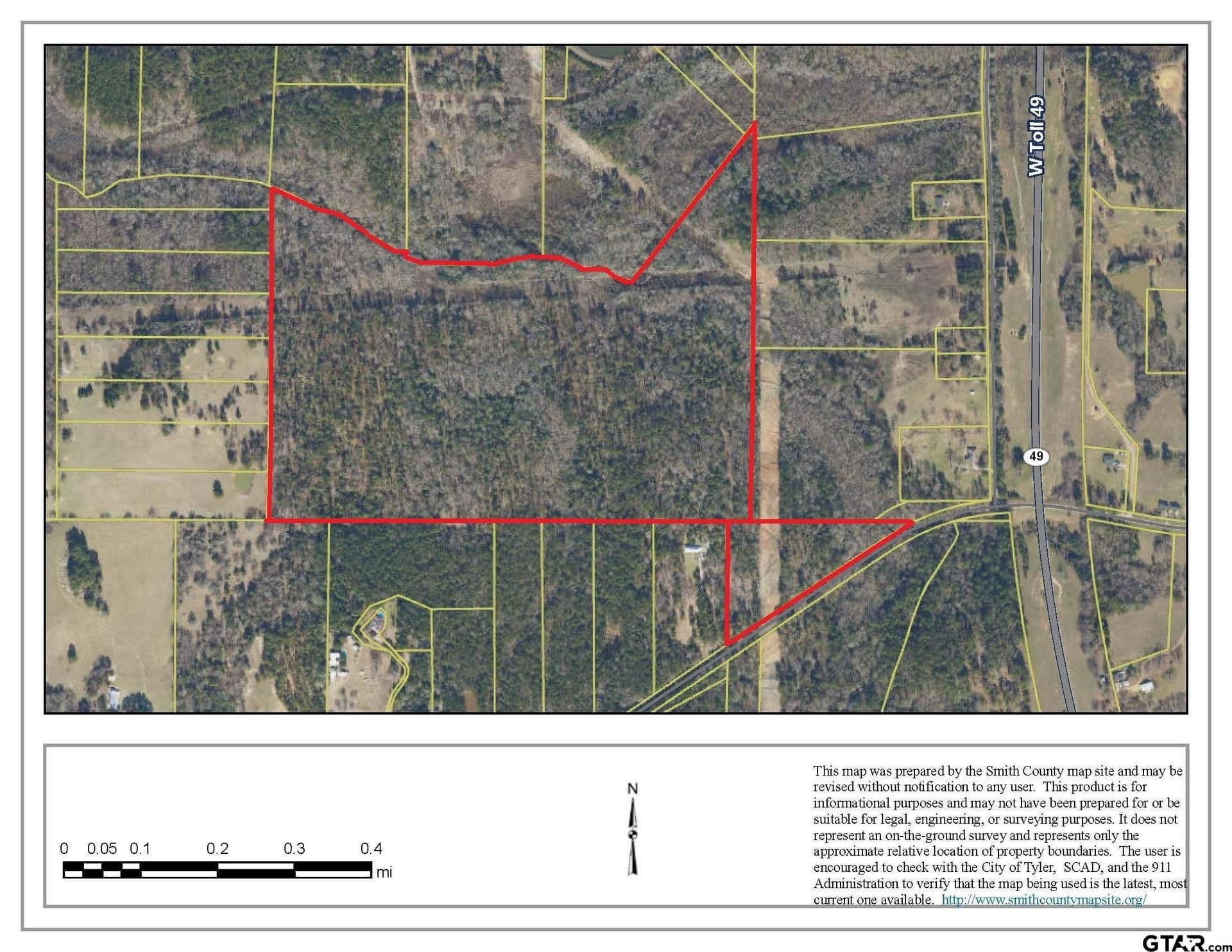 120.68 acres in Smith County