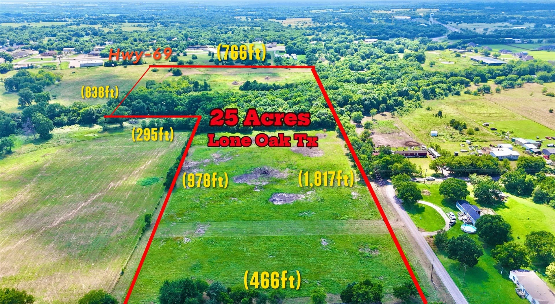 25.1 acres in Hunt County