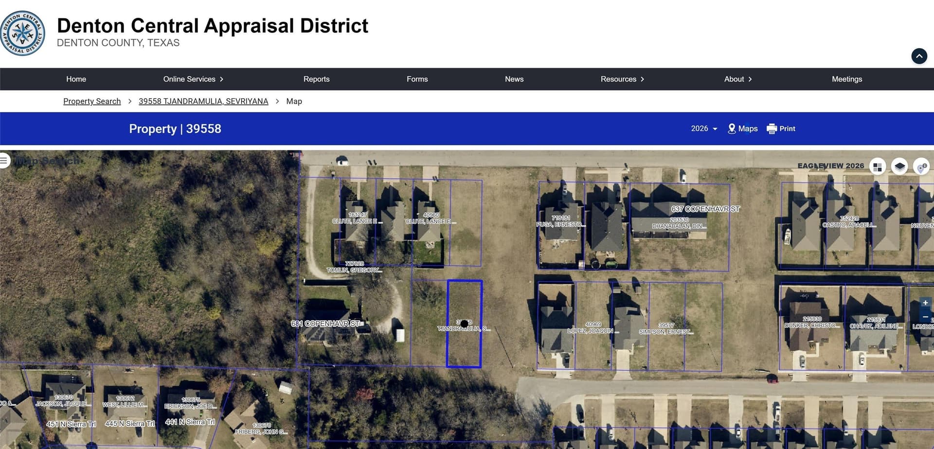 0.13 acres in Denton County
