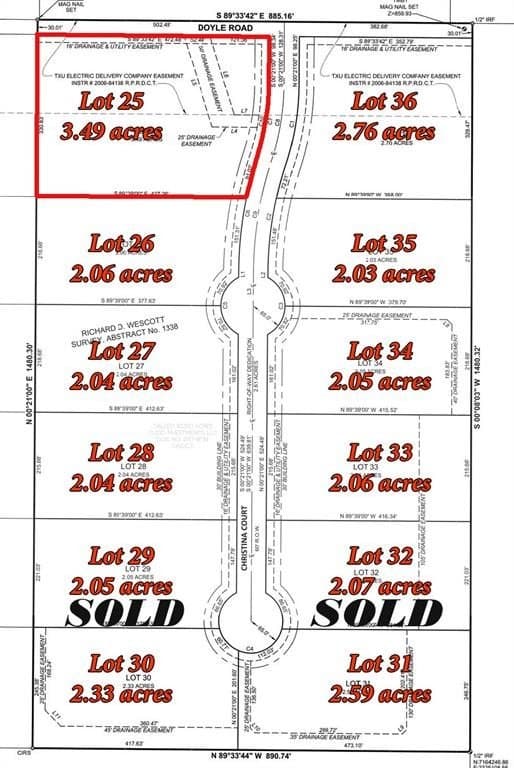 3.49 acres in Denton County