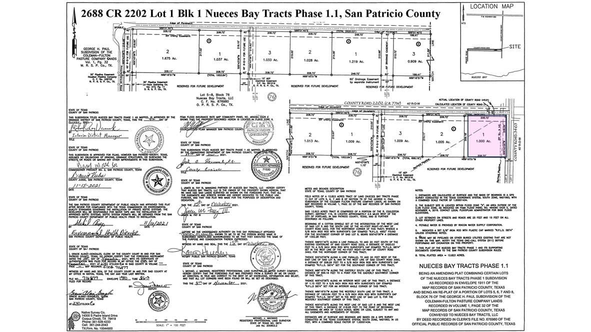 1 acres in San Patricio County