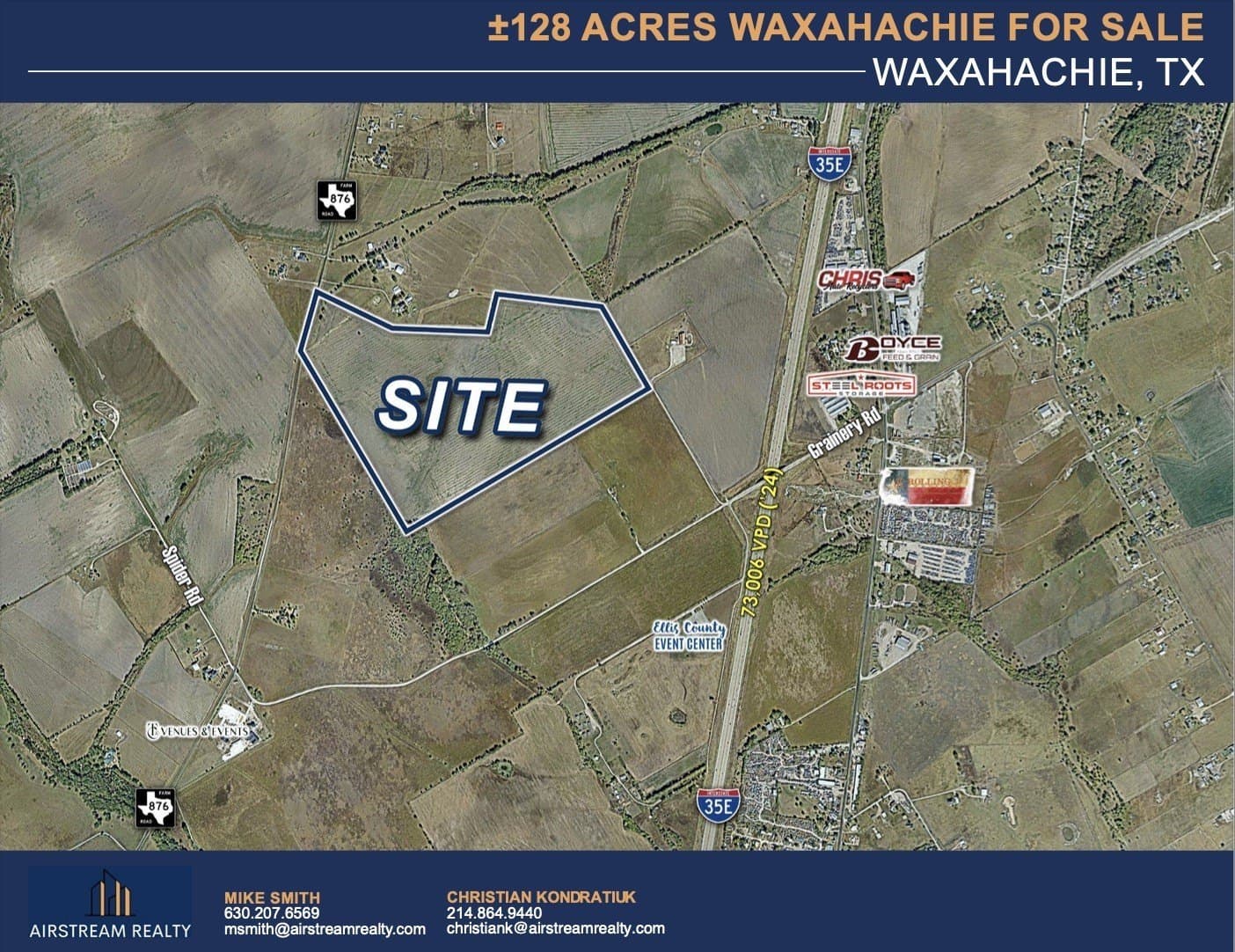 128.51 acres in Ellis County