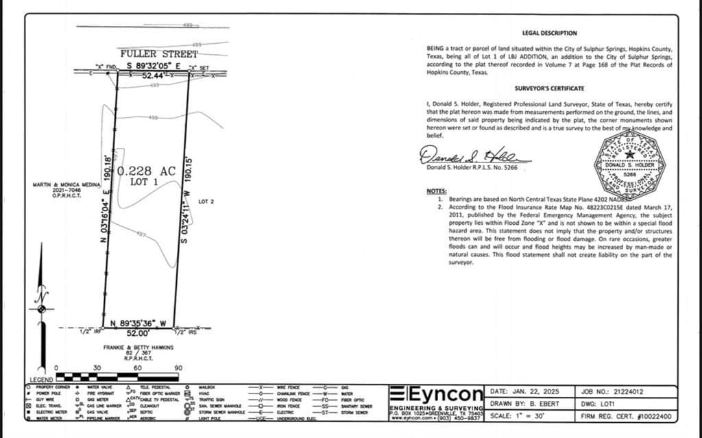 0.23 acres in Hopkins County
