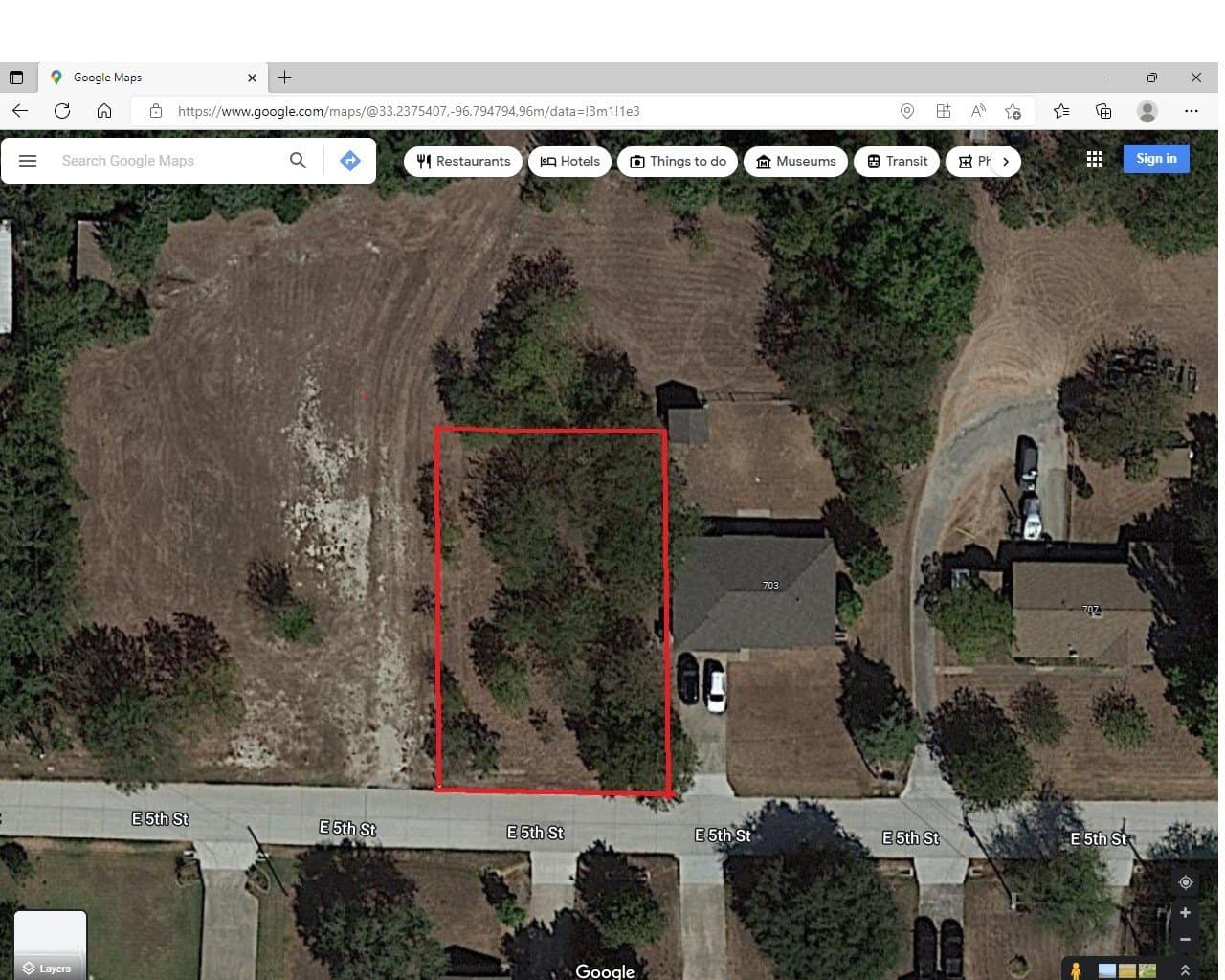 0.25 acres in Collin County