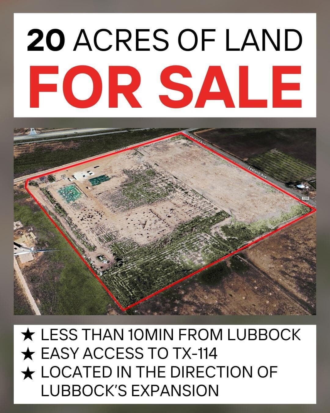 20 acres in Lubbock County