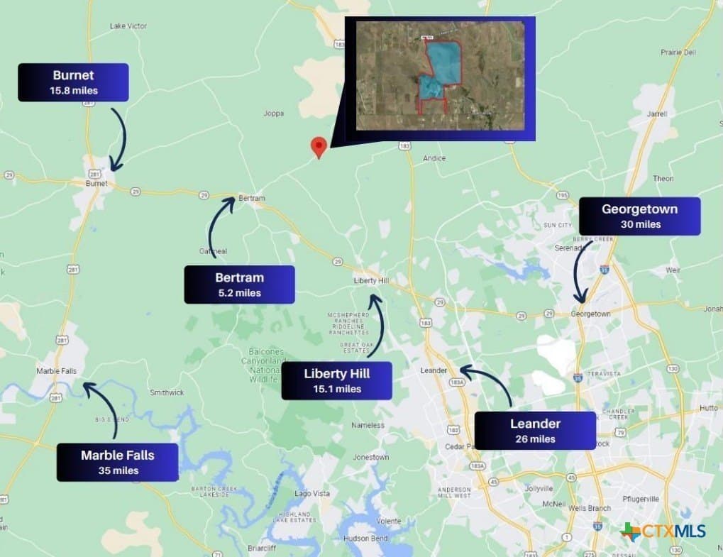 316.93 acres in Burnet County featured view