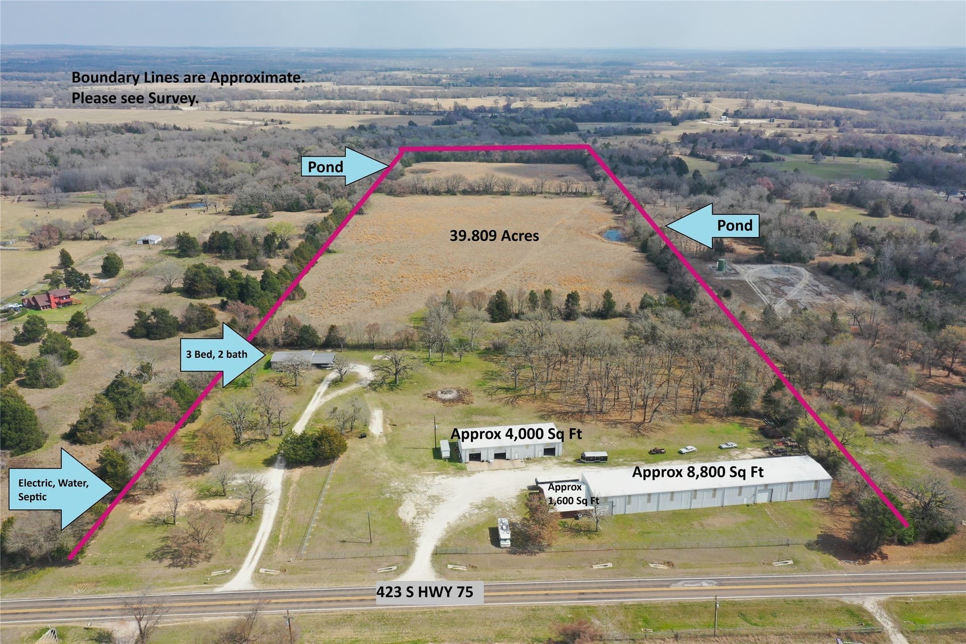 39.81 acres in Freestone County
