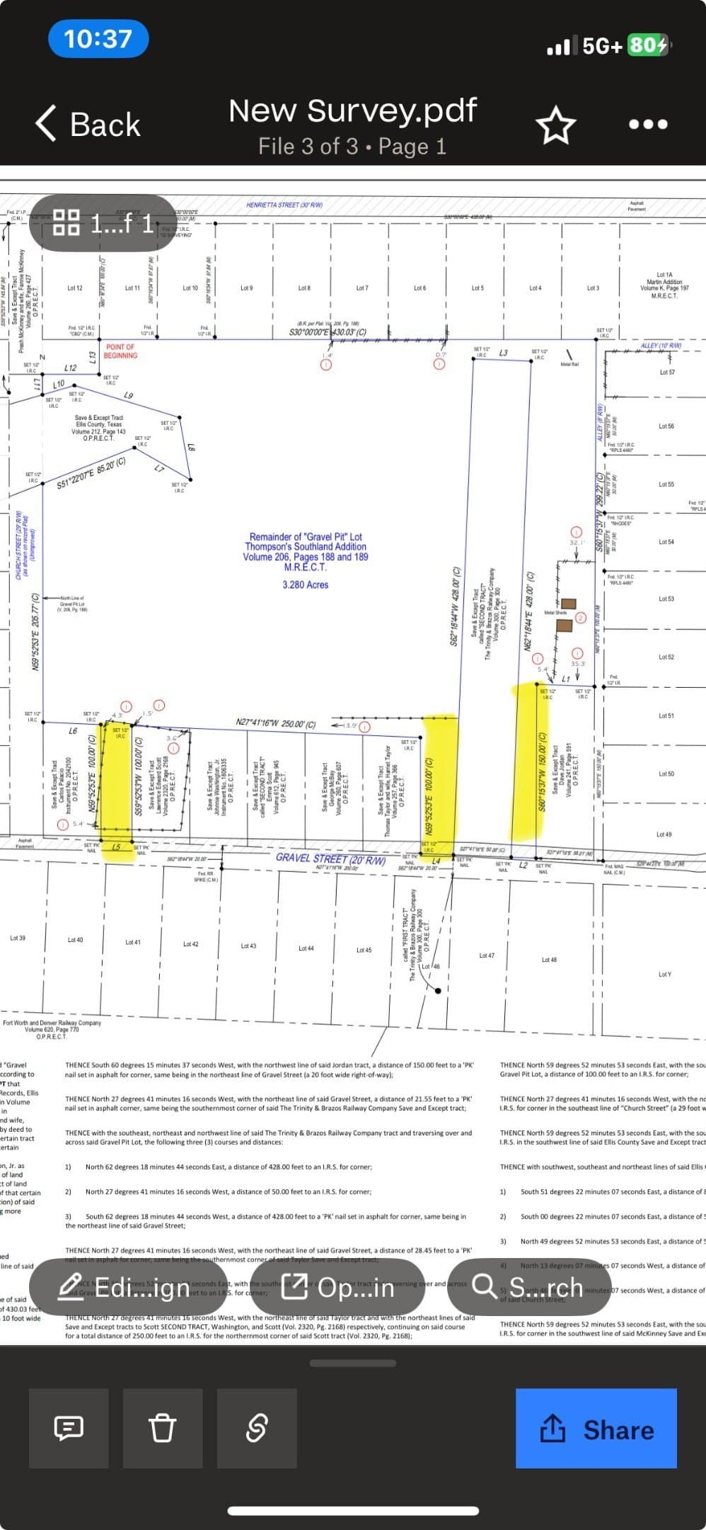 3.28 acres in Ellis County