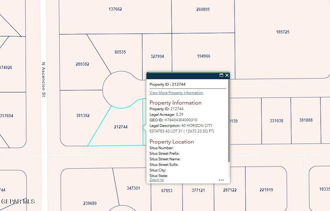 0.29 acres in El Paso County