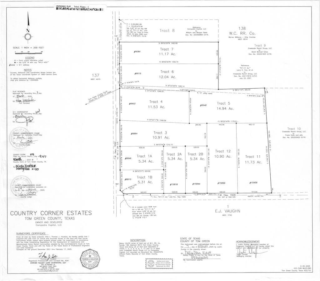 10.9 acres in Tom Green County