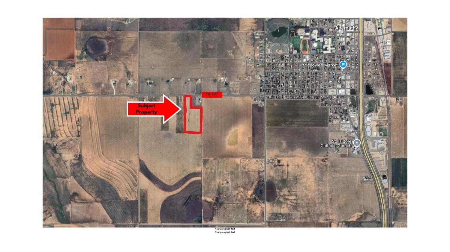 13.08 acres in Lubbock County