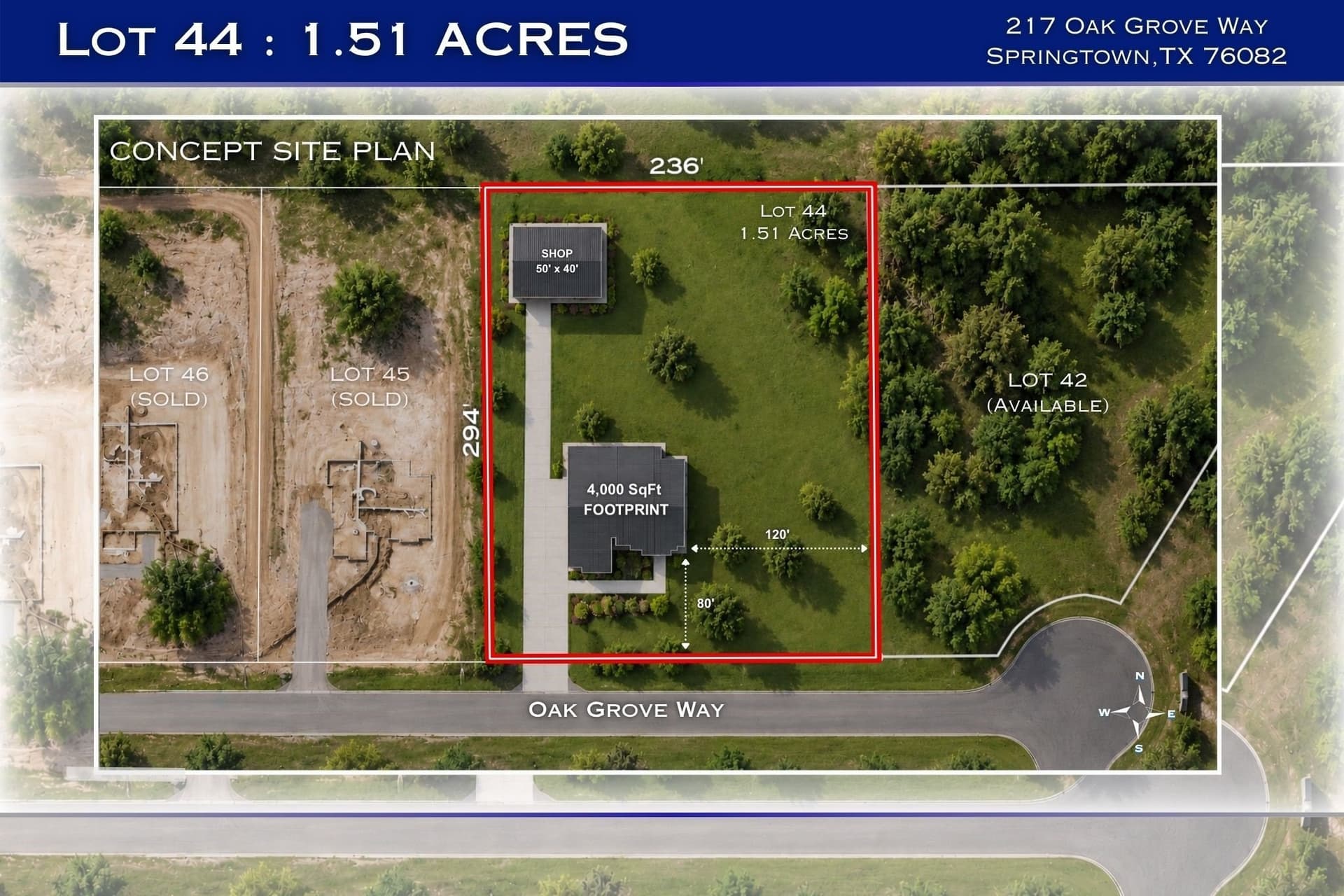 1.51 acres in Parker County