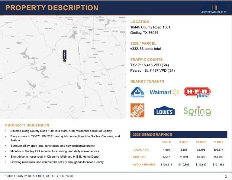 332.53 acres in Johnson County - photo 2