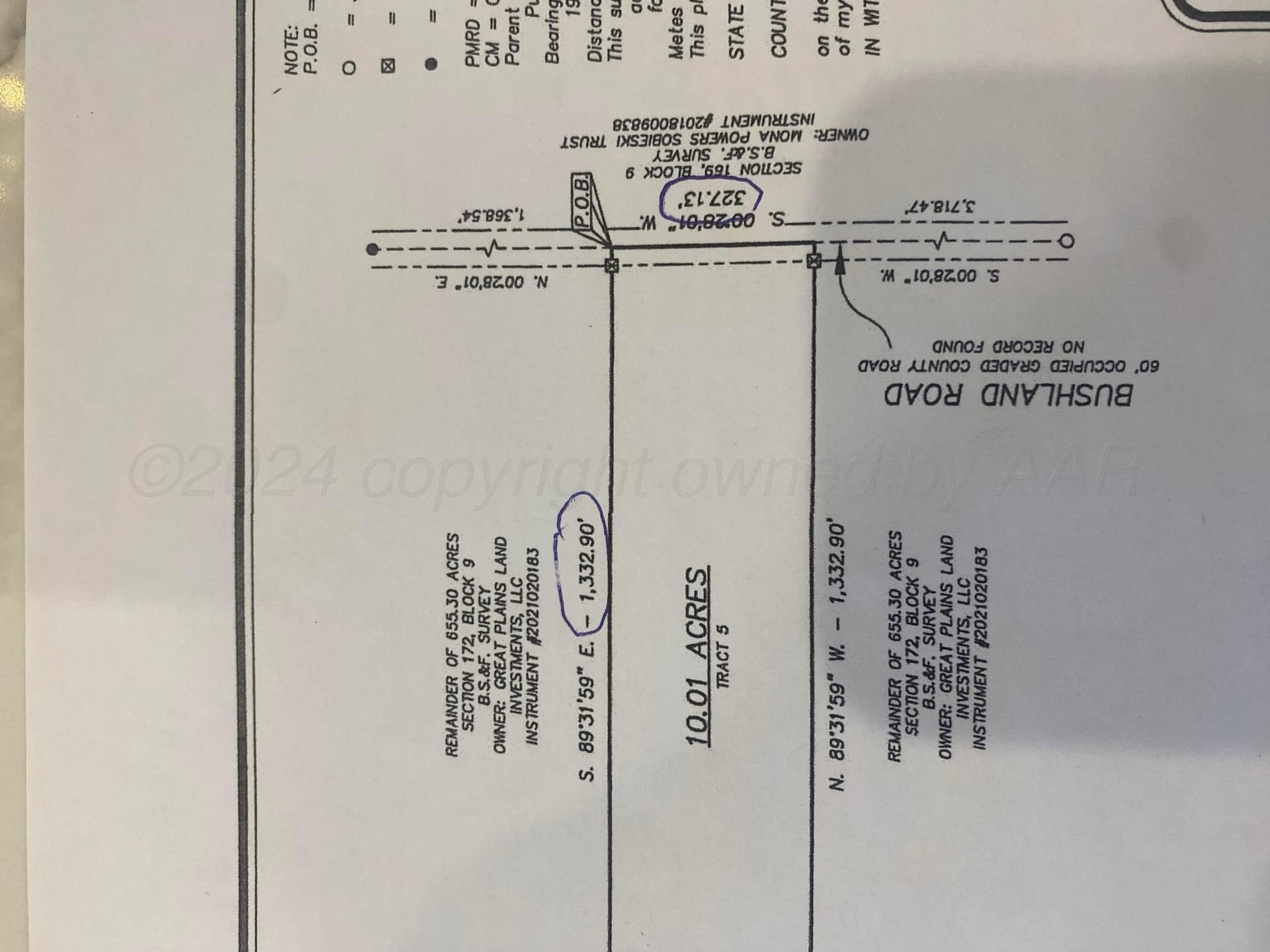 10.01 acres in Randall County