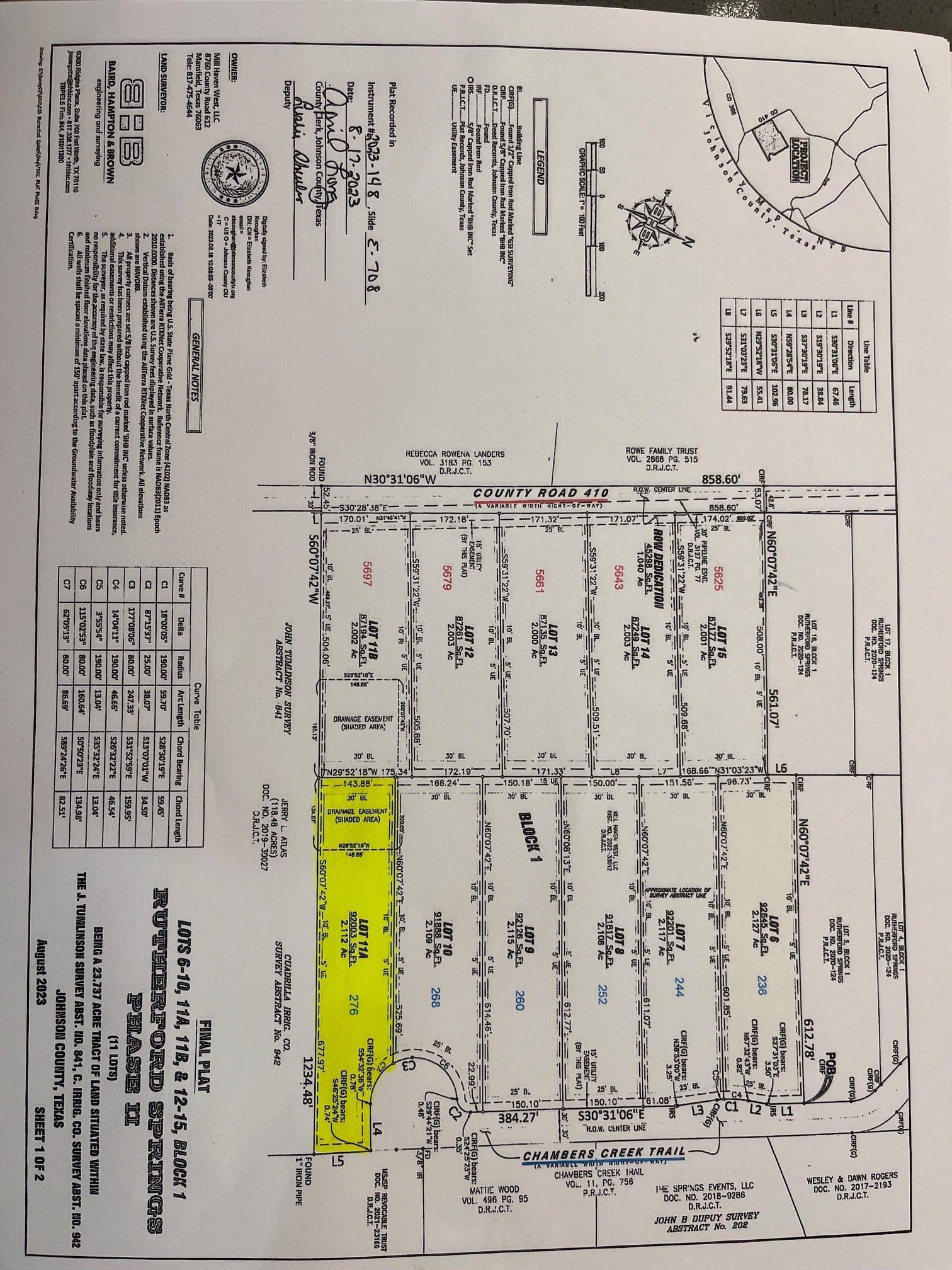 2.11 acres in Johnson County