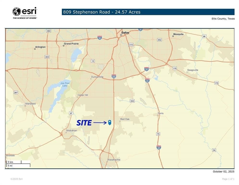 24.5 acres in Ellis County