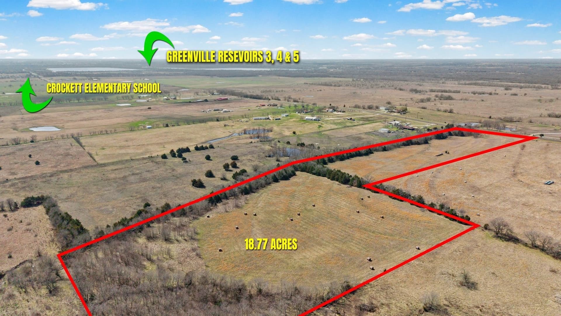 18.77 acres in Hunt County