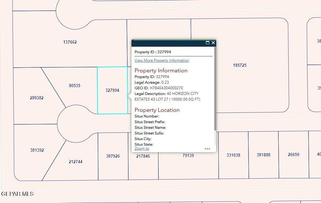 0.23 acres in El Paso County