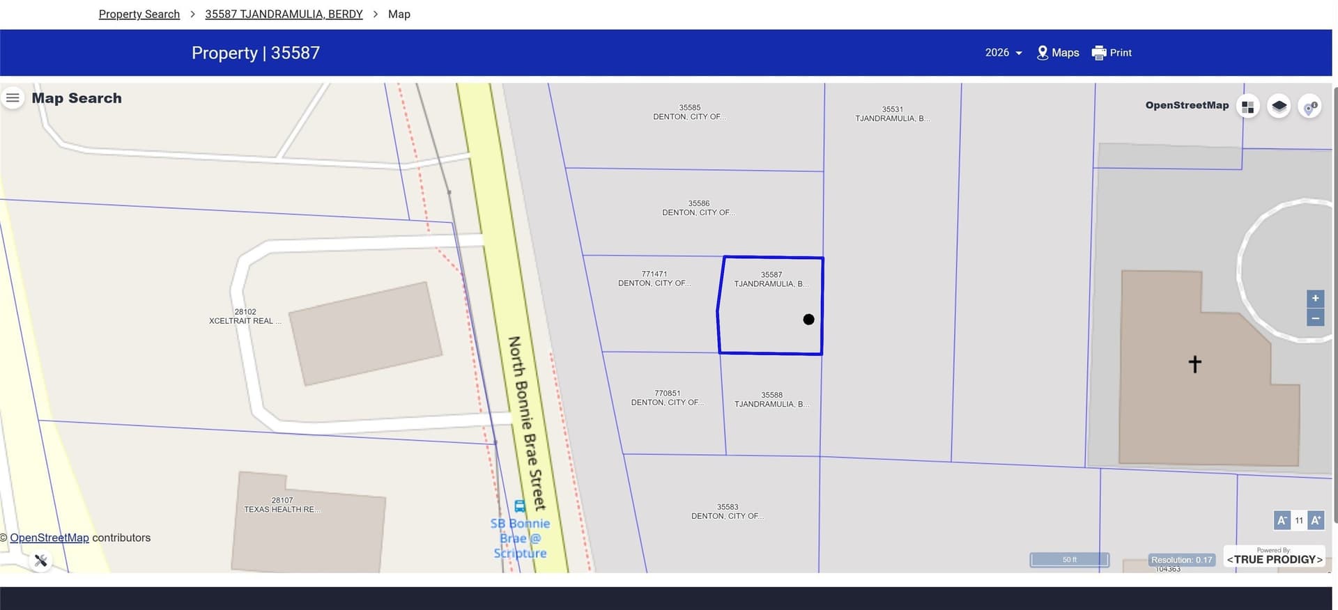 0.11 acres in Denton County