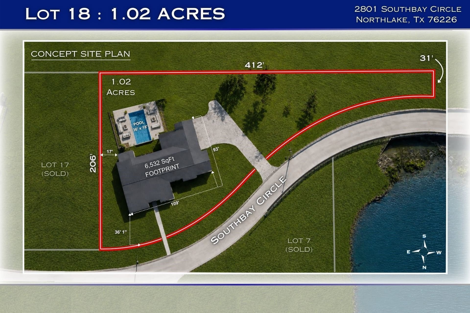 1.02 acres in Denton County