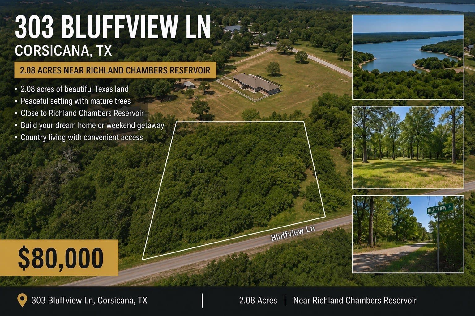 2.08 acres in Navarro County