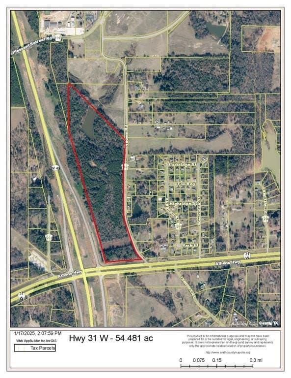 54.58 acres in Smith County